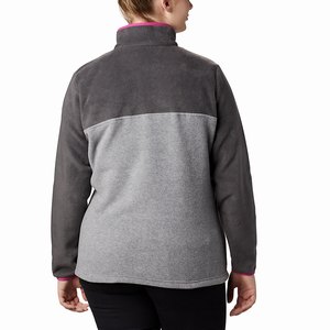 Columbia Benton Springs™ Half Snap Pullover Dam Grå/Rosa (FYSBK6513)